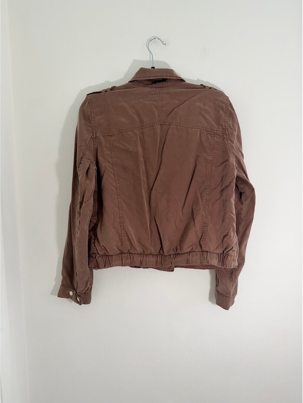 BLANKNYC Dusty Rose Lyocell Moto Jacket Women's Size M Lightweight Biker Zip - Picture 2 of 6